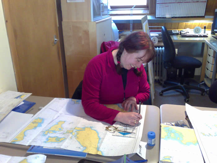 chartwork, navigation classes and tides, secondary ports